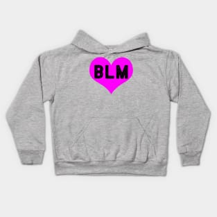 BLM - Black Lives Matter Hot Pink Heart Kids Hoodie